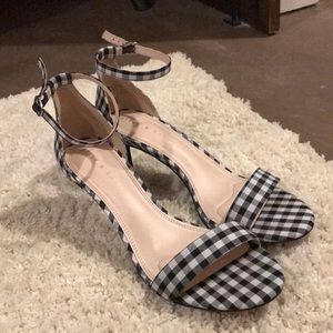 Gingham Strap Heels